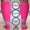 Mojo Compression Socks 20-30mmHg Unisex Sport Compression Stocking Pink Medium
