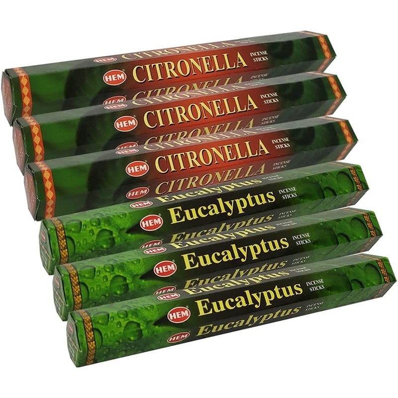 Citronella & Eucalyptus Incense Sticks & Holder Bundle Variety Pack