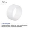 MECCANIXITY Silicone Rubber Bands Rings Non-slip 1" White for Wrapping