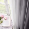 Melodieux Grey Ombre Sheer Curtains - Lightweigth Chiffon Gradient Window
