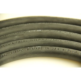 Crimp Supply Ultra-Flexible Car Battery/Welding Cable - 8 Gauge, Black - 100 Feet - and 5 Copper Lugs