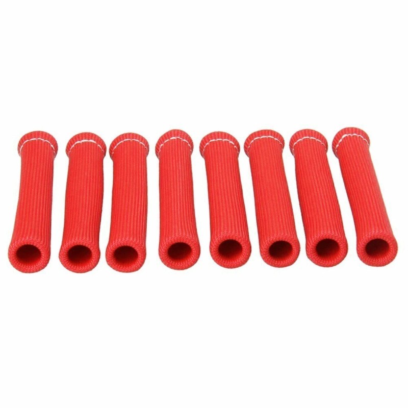 GEARZAAR 8X 2500° Spark Plug Wire Boots Protector Sleeve Heat