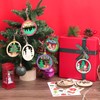 32Pcs Wooden Christmas Ornaments Crafts, Unfinished Wood Cutouts Christmas Ornaments