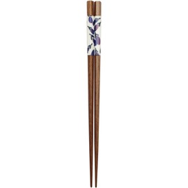 Ishida 11619 Chopsticks Made in Japan Hexagonal Eggplant 9.1 inches (23 cm) Purple
