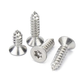 SYDARSYN Torx Countersunk Tapping Screws 304 Stainless Steel Flat Head Wood Screws M2.9 x 6.5 mm (Pack of 100)