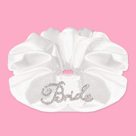 Bride Rhinestone Scrunchie Bachelorette Party Decorations Bride to Be Silk Hair Tie for Bachelorette Party Bridal Shower Headwear Wedding Engagement Bridesmaid Gift