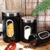 Maxdot 6 Pcs Black Canisters Set for Kitchen Counter Coffee