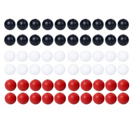 JNwhy Silicone Beads for Keychain Making Kit Beads Bulk for DIY Handmade Crafts (Black,Red,White)