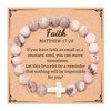 Christian Gifts First Communion Bracelets for Women Cross Bracelet Natural Stone Bracelet Christian Bracelet Rosary Bracelet Religious Baptism Gifts for Teen Girls