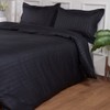 Dreamscene Beautiful Satin Stripe Quilt Duvet Cover with Pillow Case