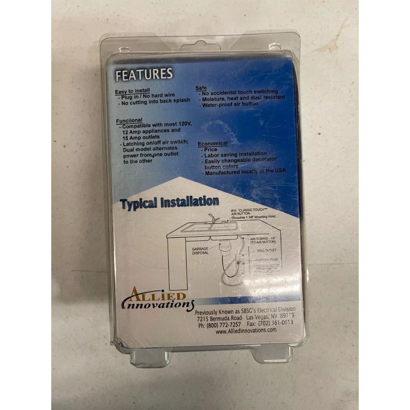 Allied Innovations 3-70-5022C TF-1 Garbage Disposal Safety Air Switch Kit