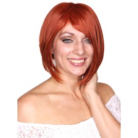 Prettyland Short Straight Wig Bob Trendy Hairstyle Wig Orange-Red C490