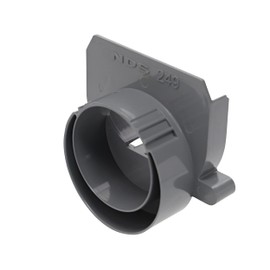 NDS 249 Spee-D Channel Drain Offset End Outlet, Connects NDS Spee-D Channel Drain to 3 in. Drain Pipe and 4 in. Drain Fittings, Adjustable, Gray