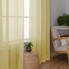 Simplebrand Yellow Short Sheer Kitchen Cafe Curtains 36 x 42