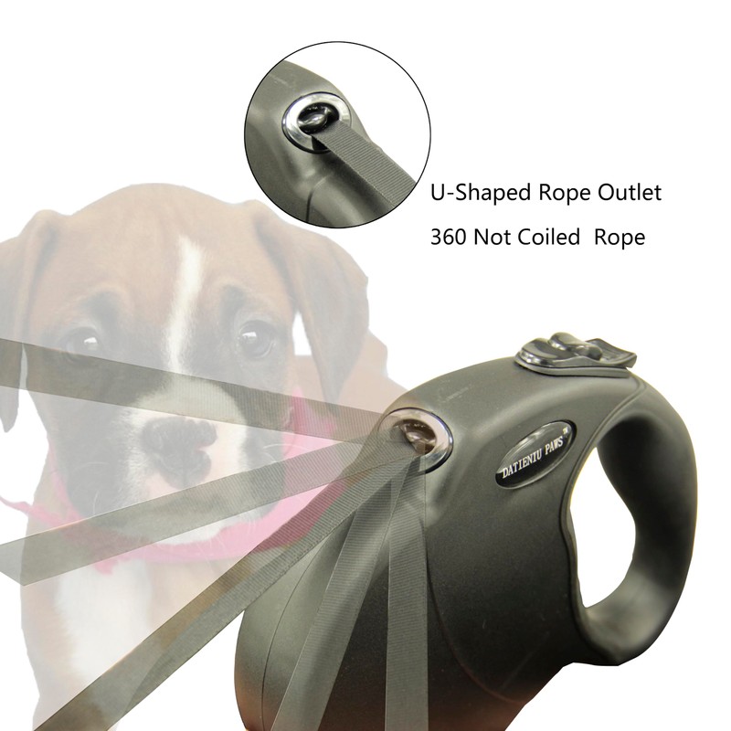 13Ft Chew Proof Retractable Dog Leash Anti-Chewing Wire Ropes Hands-Free