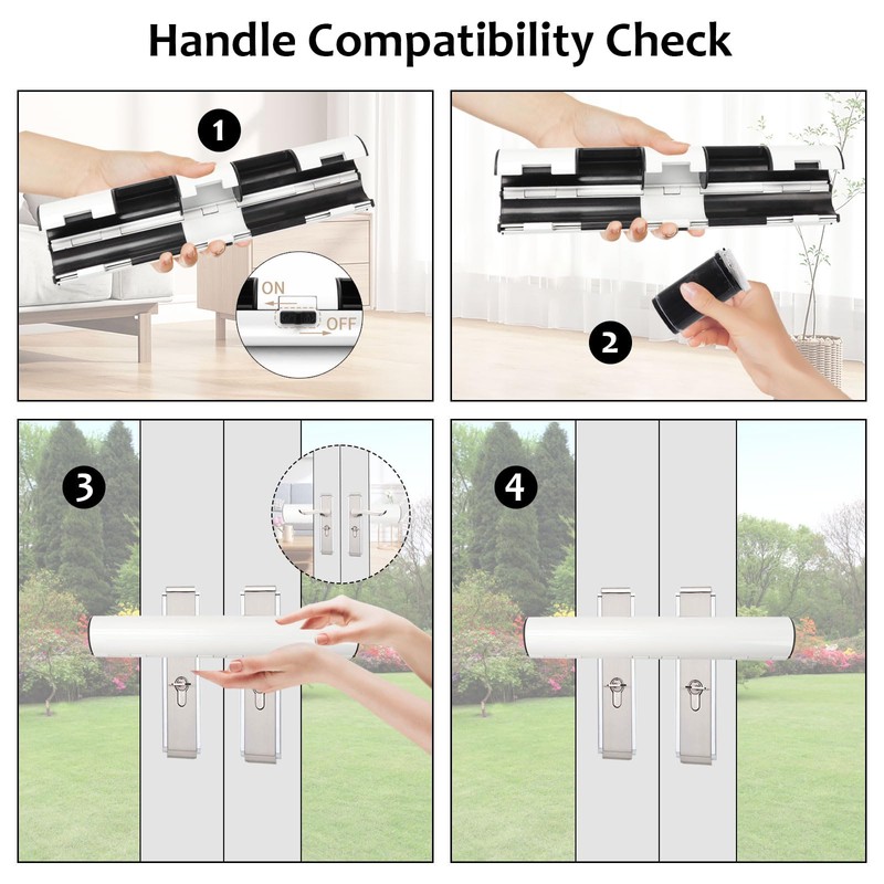 Patio Door Security Lock with Alarm, French Door Security Lock,Patio