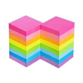 Eastern Wolf Sticky Notes 2x2 Self-Stick Notes 8 Bright Multi Colors Sticky Notes 16 Pads 100 Sheet/Pad