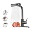 Kitchen Faucets with Pull Down Sprayer,Waterfall Kitchen Sink Faucet,Commercial Utility