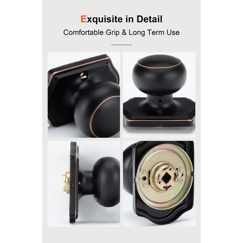 Haidms Oil Rubbed Bronze Dummy Door Knobs Interior, Dummy Interior