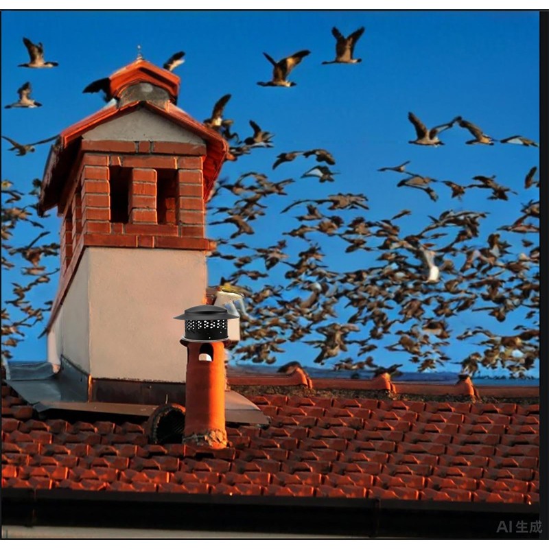 Ankuce Cone Top Chimney Cap, RoundChimney Cover Cap Outside Roof
