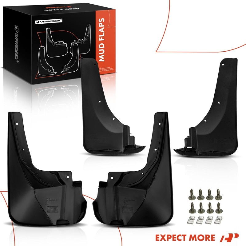 A-Premium Set of 4PCS Mud Flaps Splash Guards Mudguards Mudflaps