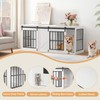 MAHANCRIS Dog Crate Furniture for 2 Dogs, 63" Heavy Duty