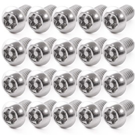 Pstyle PST-140 M6 304 Stainless Steel M6 Screw Bolts for Tamper Prevention, Set of 20 (M6x10mm)