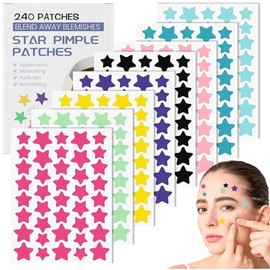 Parches para Acné, 3 Tamaños(14/12/10 mm) Acné Parches Estrella Impermeable Hidrocoloides Pimple Patch con Aceite Árbol De Té y Ácido Salicílico Pimple Patches Diurno y Nocturno