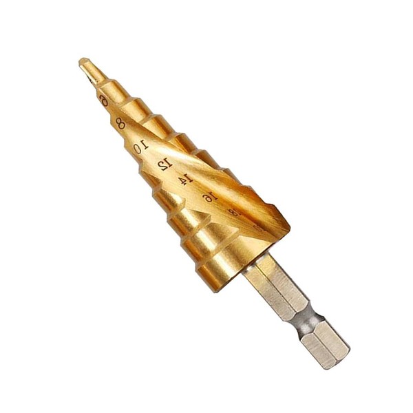Step Drill Bit [Diameter 4-20 mm], Spiral Groove Step Drill