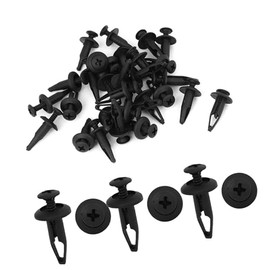 A ABSOPRO 30 Pcs 6.3mm Retainer Clips Plastic Rivets Mud Flaps Bumper Clips Item Replacement