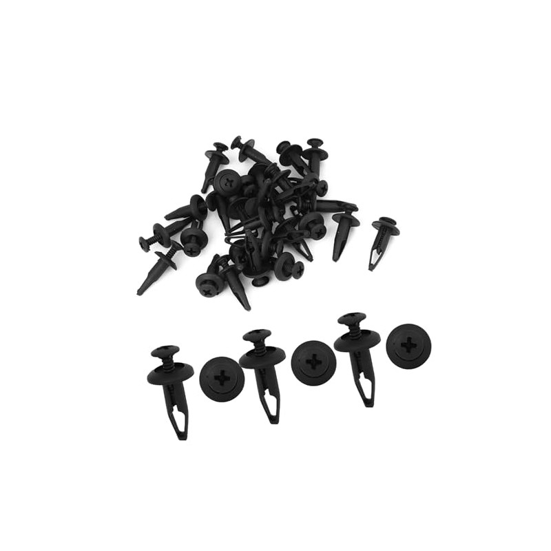 A ABSOPRO 30 Pcs 6.3mm Retainer Clips Plastic Rivets Mud
