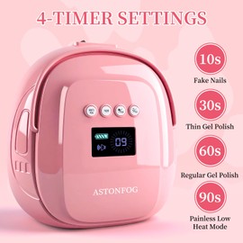 126W UV LED Nail Lamp for Gel Polish Cordless Rechargeable Nail Dryer,Nail Cure Lamp with Automatic Sensor & 4 Timers, Portable Professional Nail Light