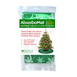 Holly International AbsorboMat Absorbent Christmas Tree Mat & Floor Protector, Plush Feel, Absorbs Spills 30" / 76cm
