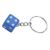 Komonee Blue Dice Key Chain Novelty Keyring Casino Playing Game