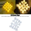 70in Neon Sign Romantic Christmas Snowflake Battery USB Powered LED