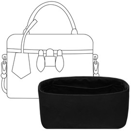 FANJI Project Tote Bag Organizer Insert for LV Vanity PM Handbag, Custom Fit Inside Premium Matte Black Lightweight WaterResistant Purse Insert