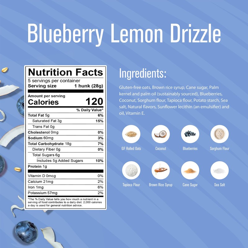Heavenly Hunks Blueberry Lemon Drizzle - 5oz Bag (6 Pack)