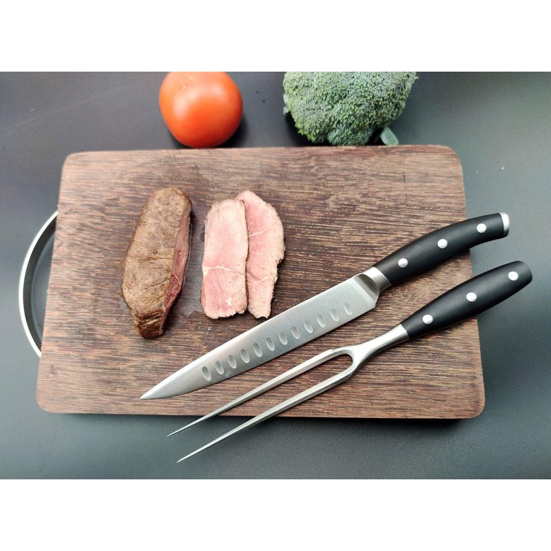 Kakamono Carving Fork, Meat Fork, 12 Inch Cooking Fork, Stainless