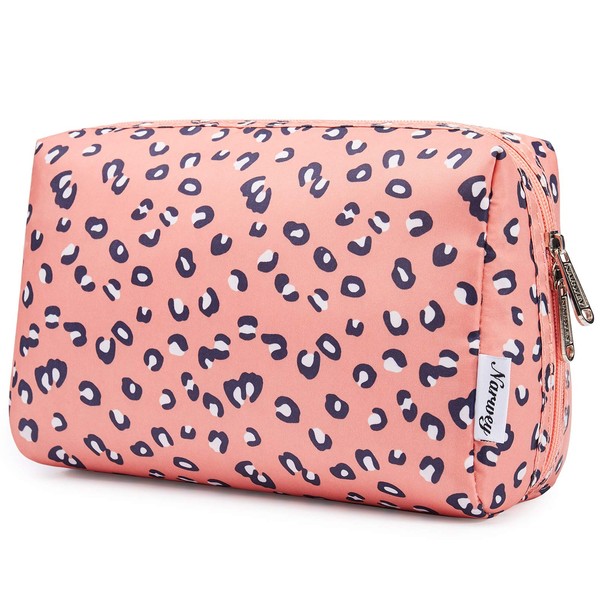 Large Makeup Bag Zipper Pouch Travel Cosmetic Organizer for Women (Large, Leopard)