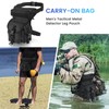 Meejaa Metal Detecting Waist Bag, Drop Leg Bag, Waterproof, Black