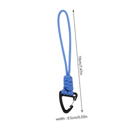 BESPORTBLE 2pcs Multifunctional Tool Lanyard with Carabiner Hook Strong Polyester Keychain Strap for Camping Hiking and Outdoor Activities Anti-Lost for Keys and Accessories Blue