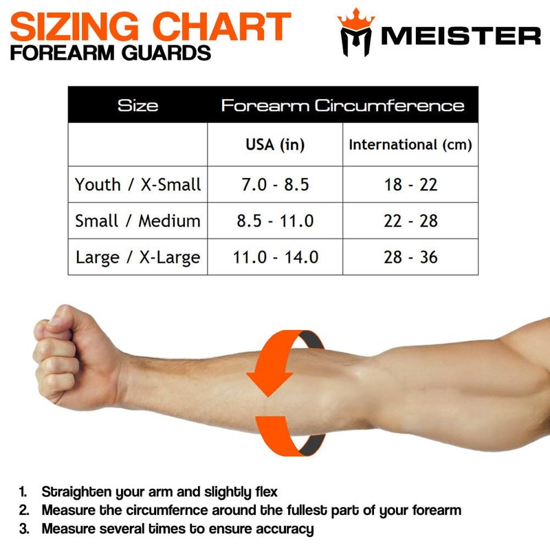 Meister Elastic Cloth Forearm Guards w/Integrated Gel Padding (Pair) -