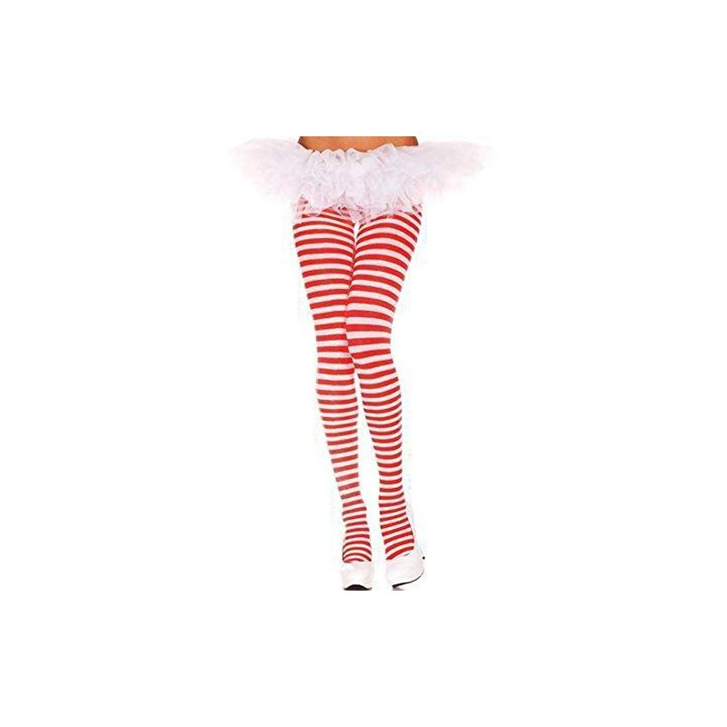 Striped Red and White Tights
