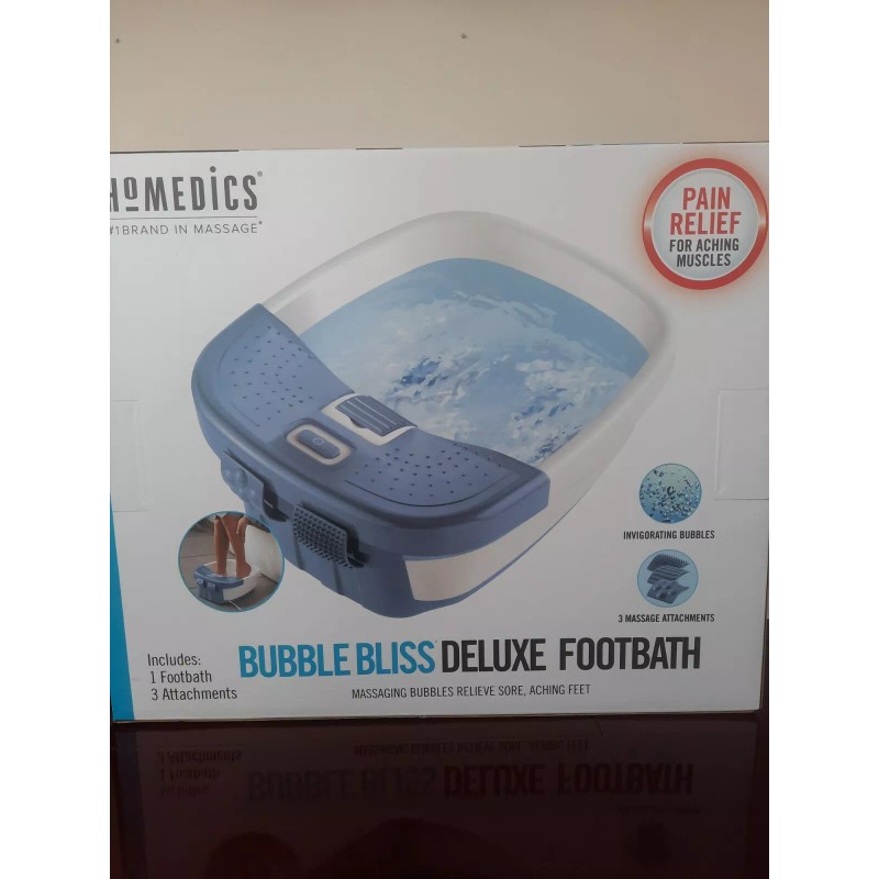 HoMedics Bubble Bliss Deluxe Foot Spa Bubble Foot Massager. New