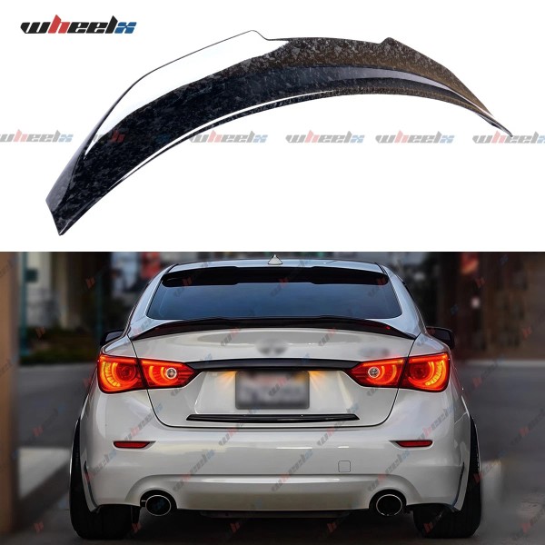 WheelX FORGED CARBON FIBER REAR TRUNK SPOILER WING FOR 2014-2024