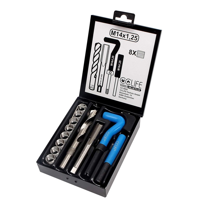 CCLIFE Thread Repair Kit M5 M6 M8 M10 M12 M14