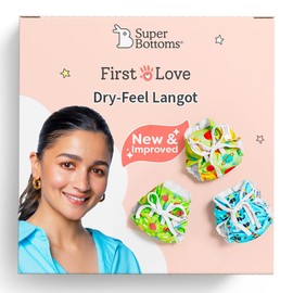 SuperBottoms Dry Feel Padded Langot - Pack of 3- Cotton Langot |Cloth Nappy |Langot with Gentle Elastics & a SuperDryFeel Layer on top (Day Dreamer Collection, Size 0 (Fits 0-5 kg))…