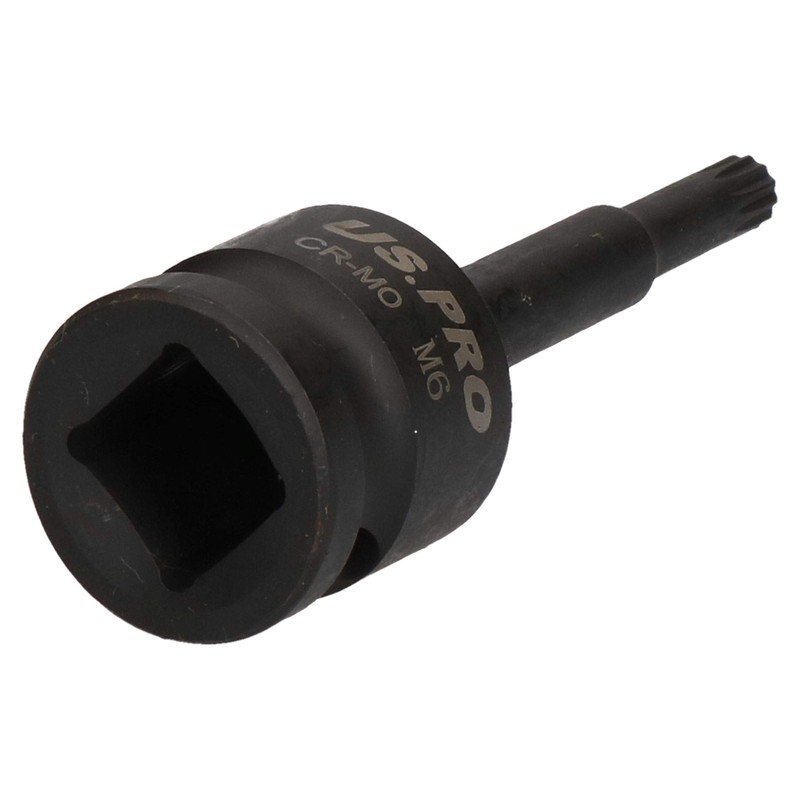 M6 x 78mm Spline Bit Triple Square Impacted Extra Long