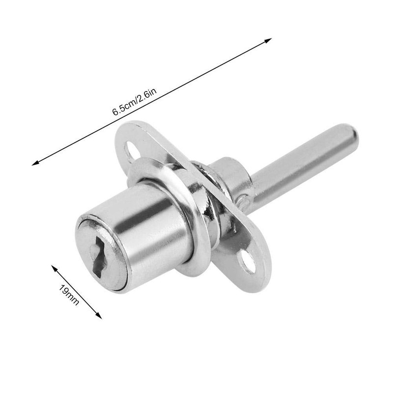 2Pcs Cabinet Lock Zinc Alloy Furniture Drawer Wardrobe File Lock