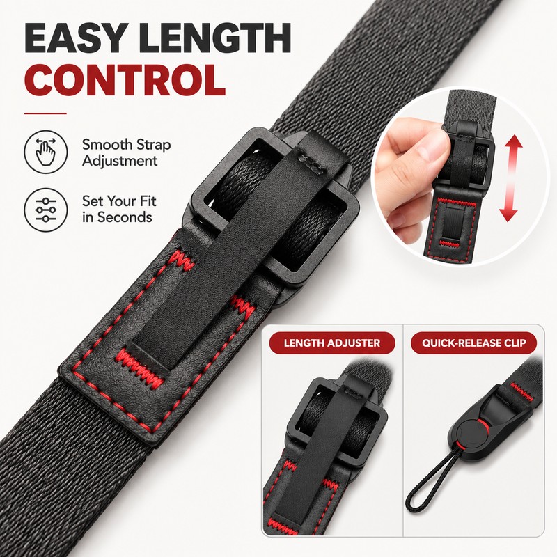 Quick Release Camera Shoulder Strap for DSLR and Mirrorless Cameras